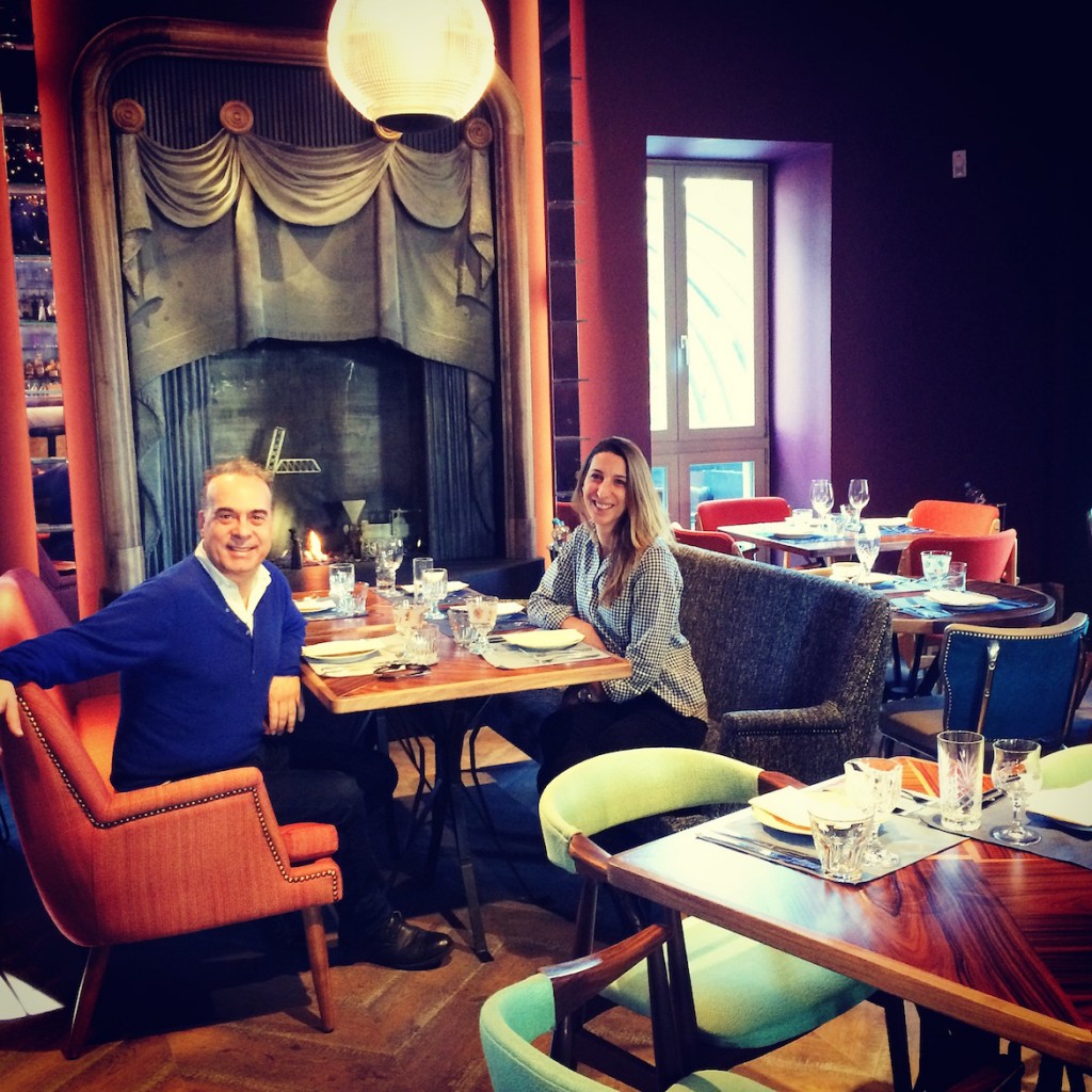 Tasting new flavours + having fun with my friends Fotis & Vasso