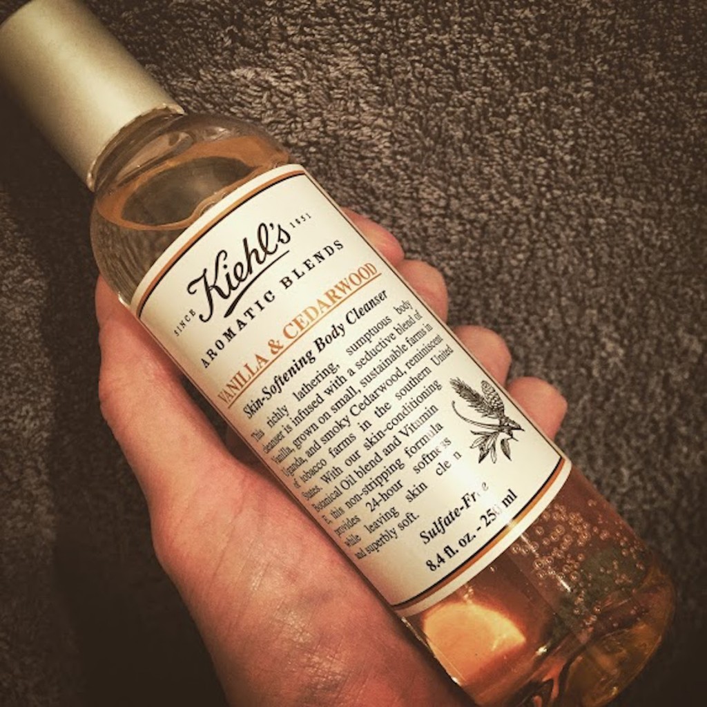 Kiehl's Vanilla & Cedarwood skin-softening body cleanser.