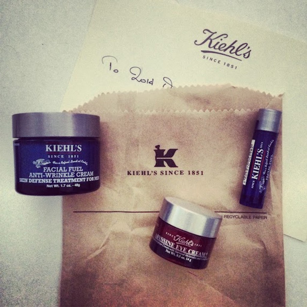 Facial Fuel Anti-Wrinkle cream, Abyssinia Eye Cream+ a lip balm that works! Thank you Kiehl's team GR for understanding my needs so well!