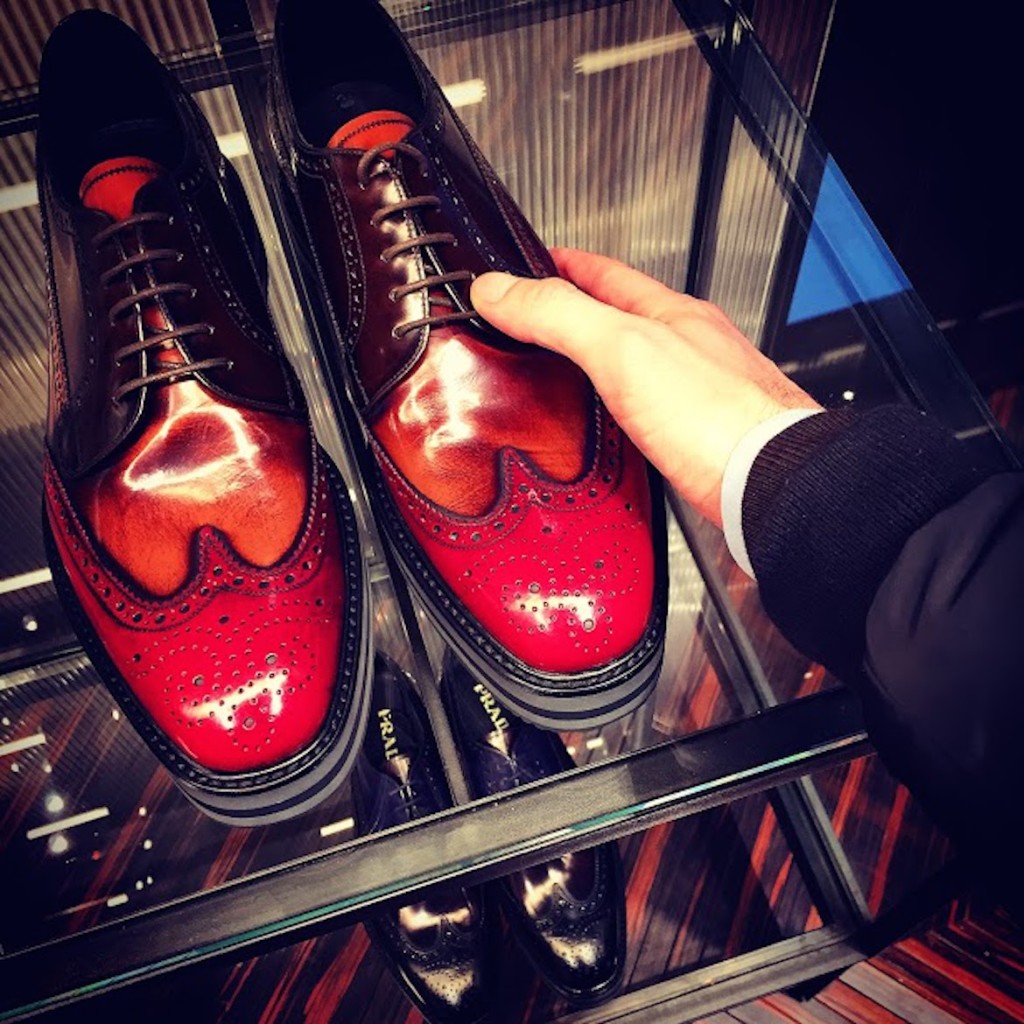 What i want, i get --- shopping at Prada men's boutique, via Montenapoleone