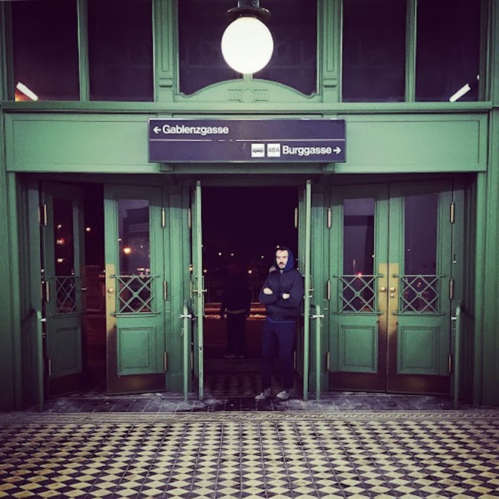 At one of the charming old metro stations in Vienna.
