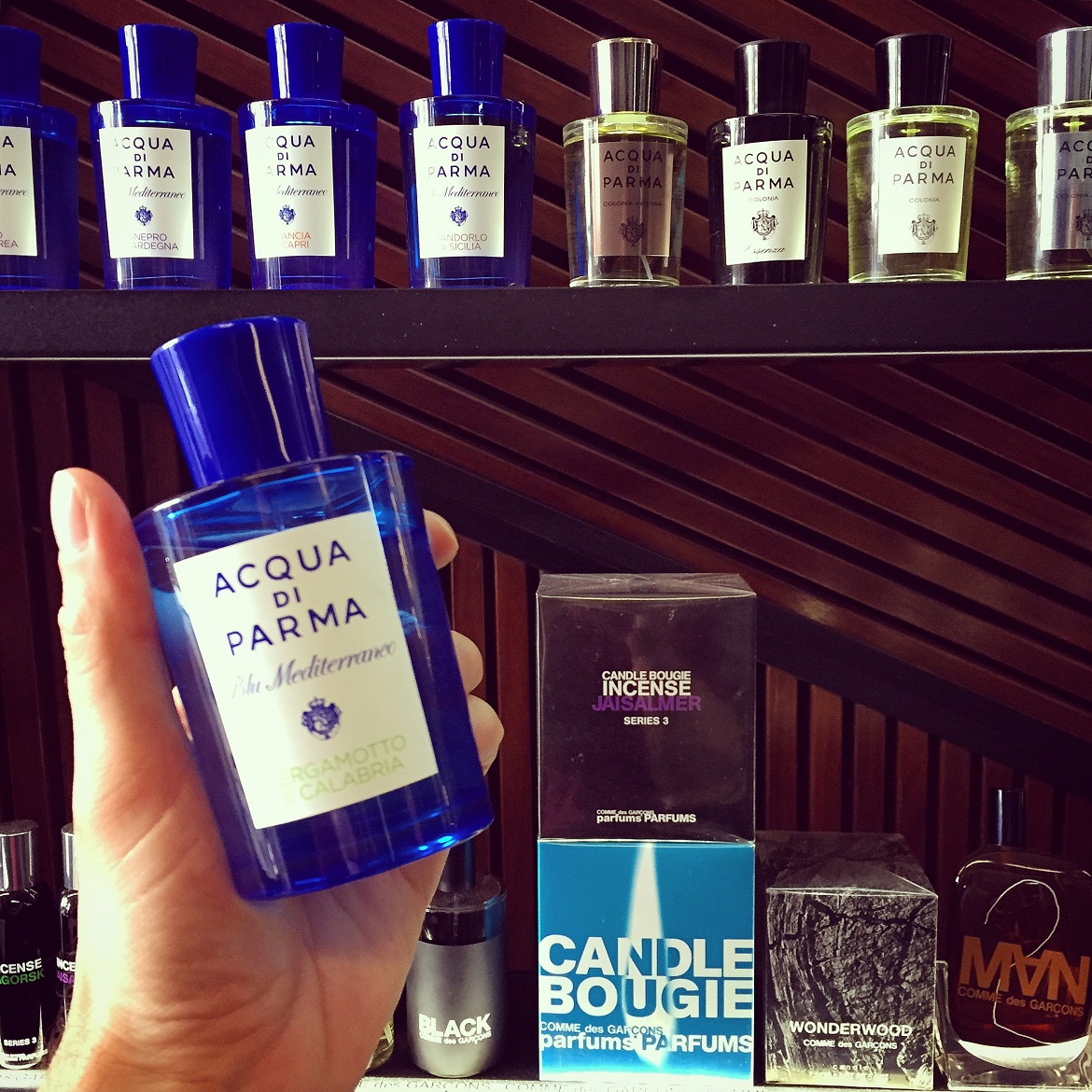 Exclusive grooming brands such as Acqua di Parma and Comme des Garcons to be found here...