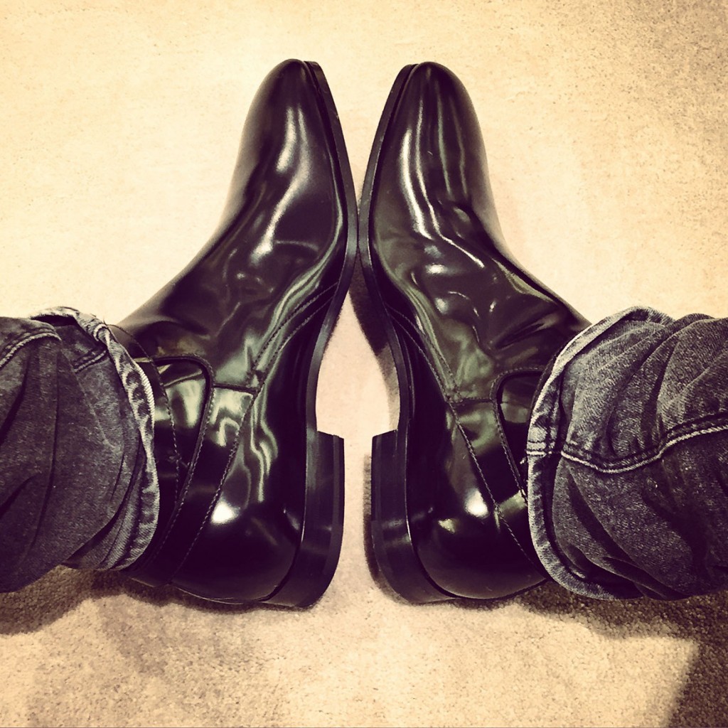 New ankle boots bought at the Tod's flag-store in via della Spiga