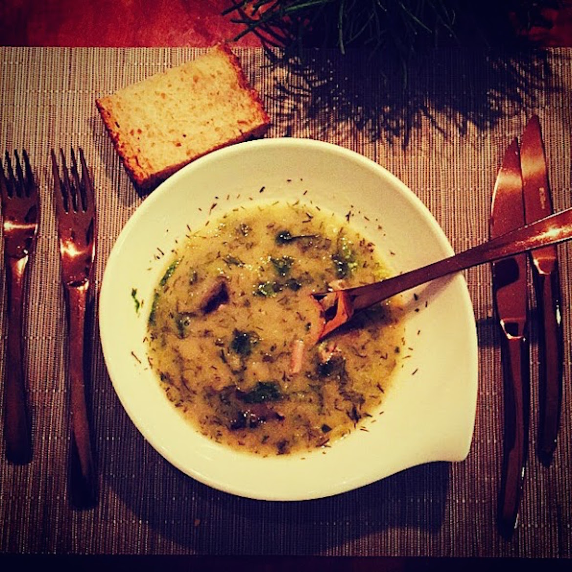 Traditional "Magiritsa" dish at NEW Hotel --- the clean-cut version