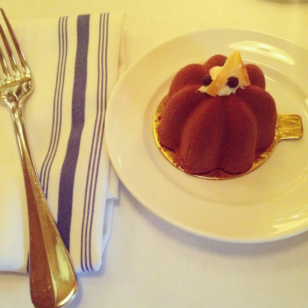 New York Bitter chocolate mousse at Lafayette bistro - meeting point of the stylish elite