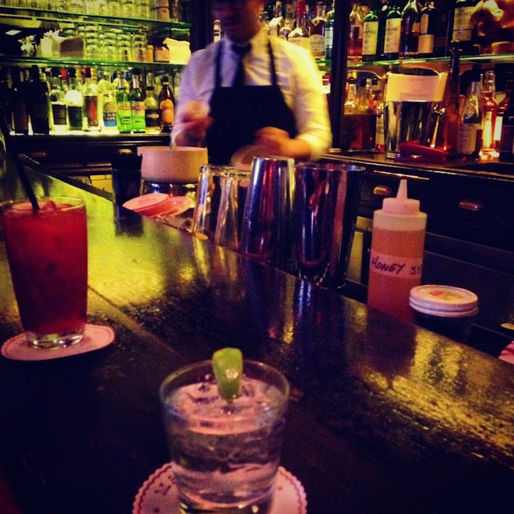 Cocktails at the Waverly Inn, owned by Vanity Fair's editor-in-chief Graydon Carter & frequented by the "literati".