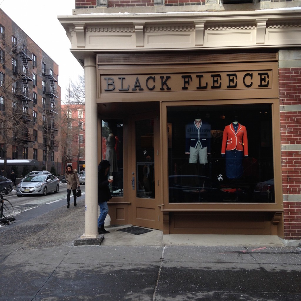 Shopping at Brooks Brothers' Black Fleece designed by Thom Browne (the Bleecker Street flagship store in Village).