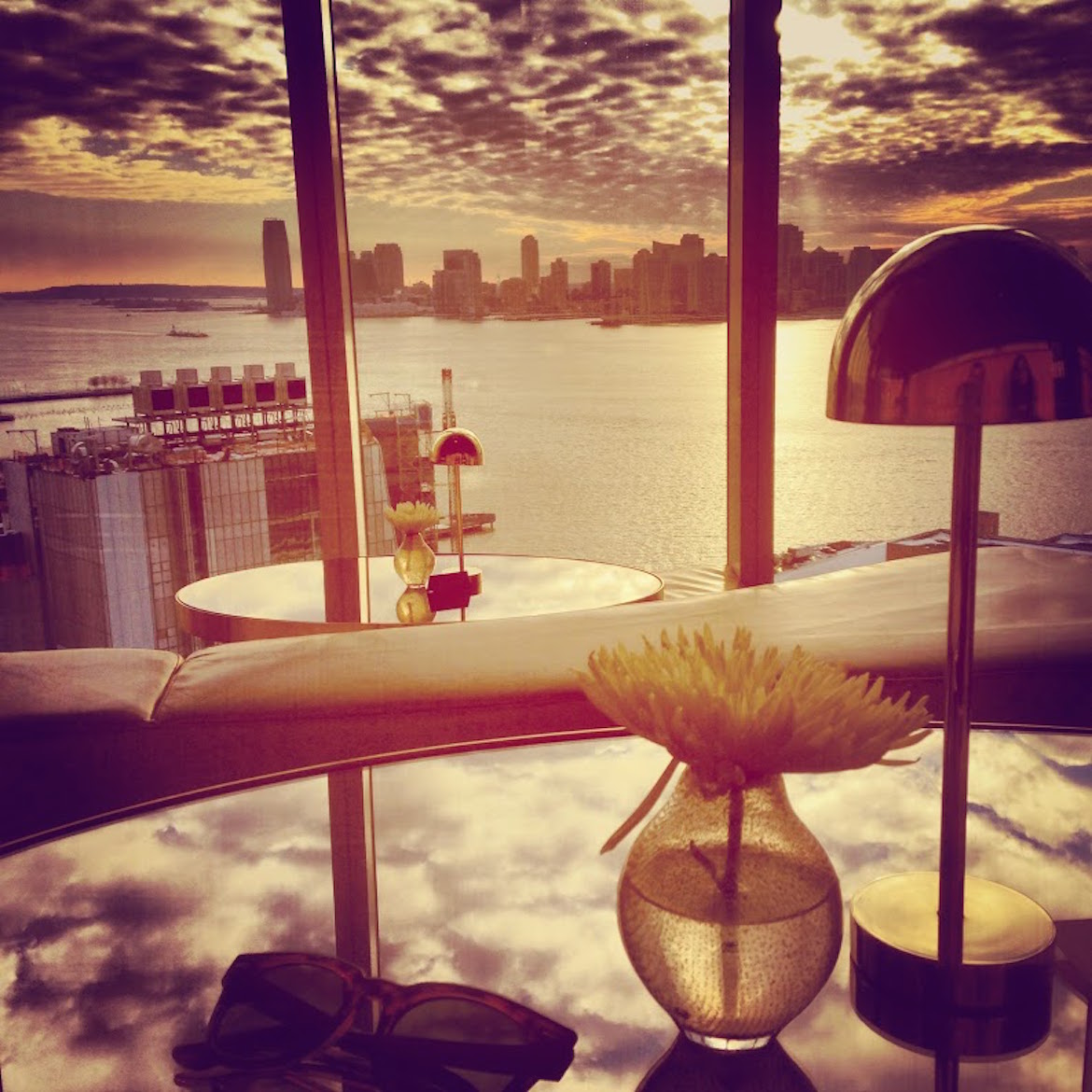New York The stunning view from The Top of the Standard vip hotel bar in the hip Meatpacking District.