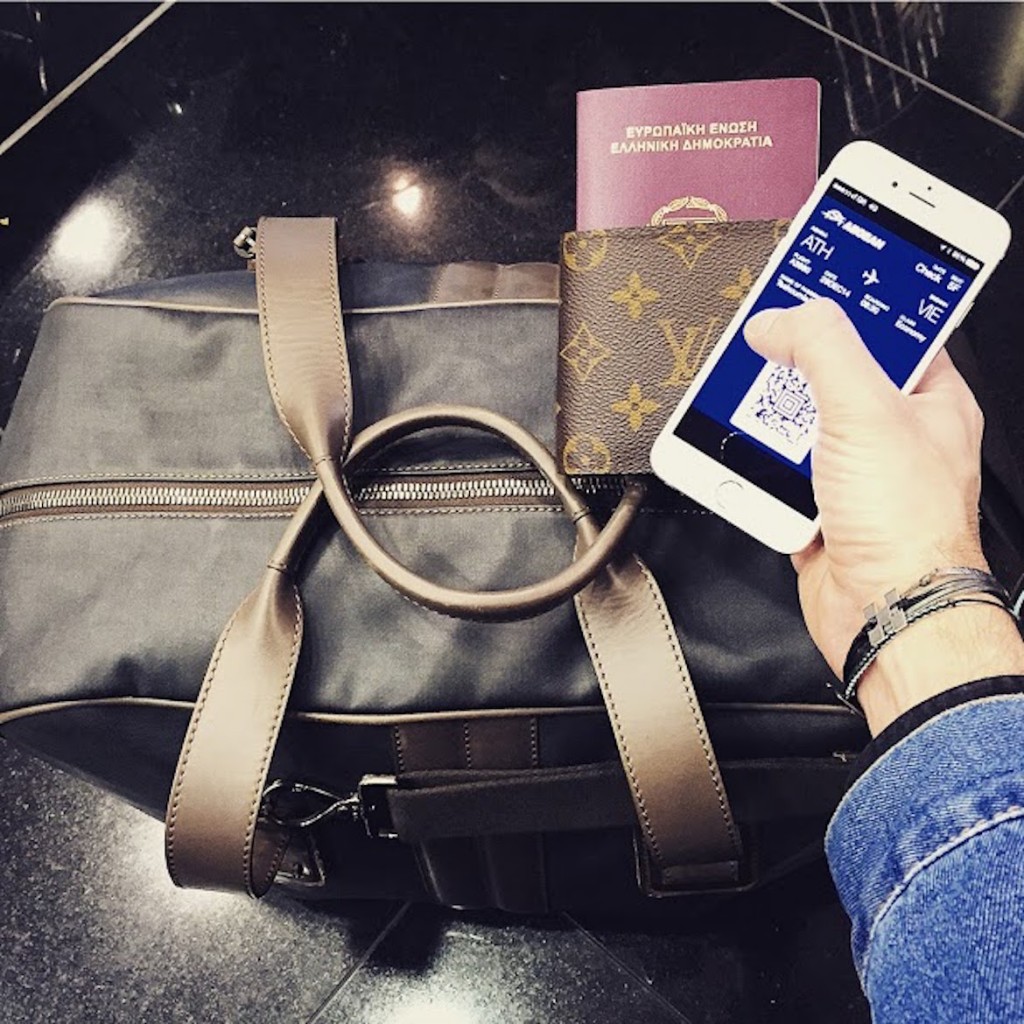 Carrying Tod's weekend bag & Louis Vuitton Monogram wallet