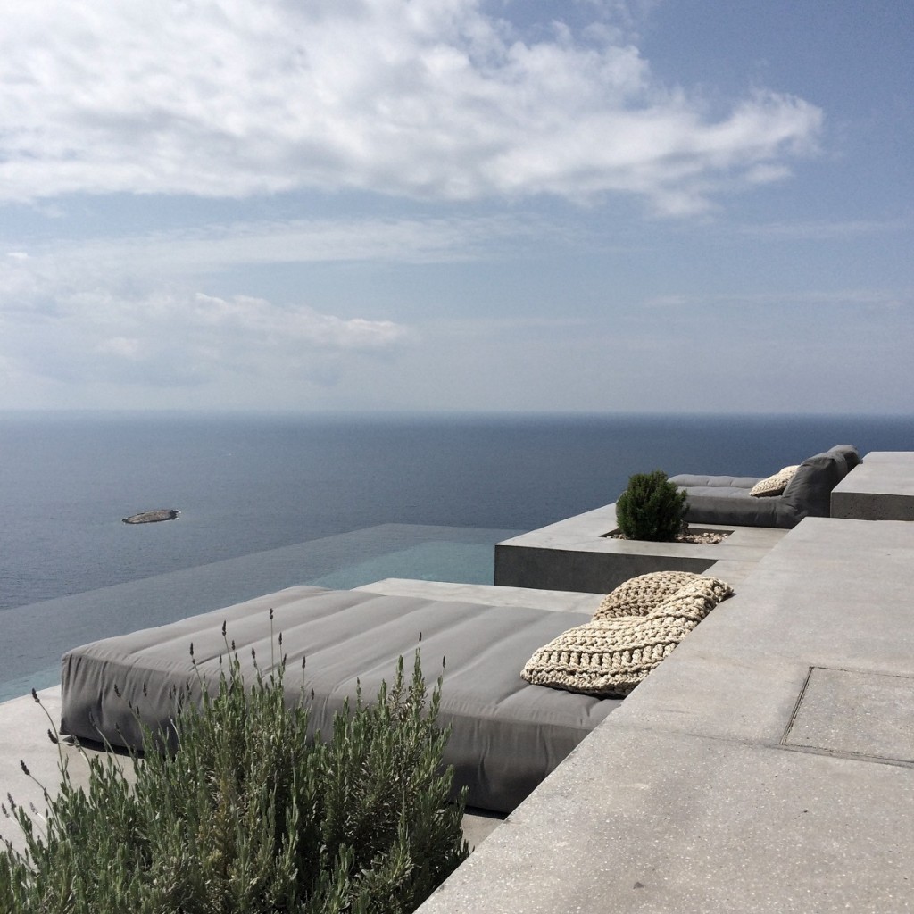Infinite blue at a private residence in Syros.