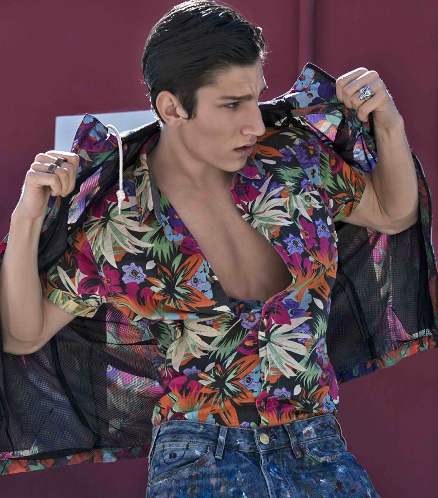Iasonas Laios Jacket & shirt by Vans and denim trousers by Scotch & Soda (Attica)