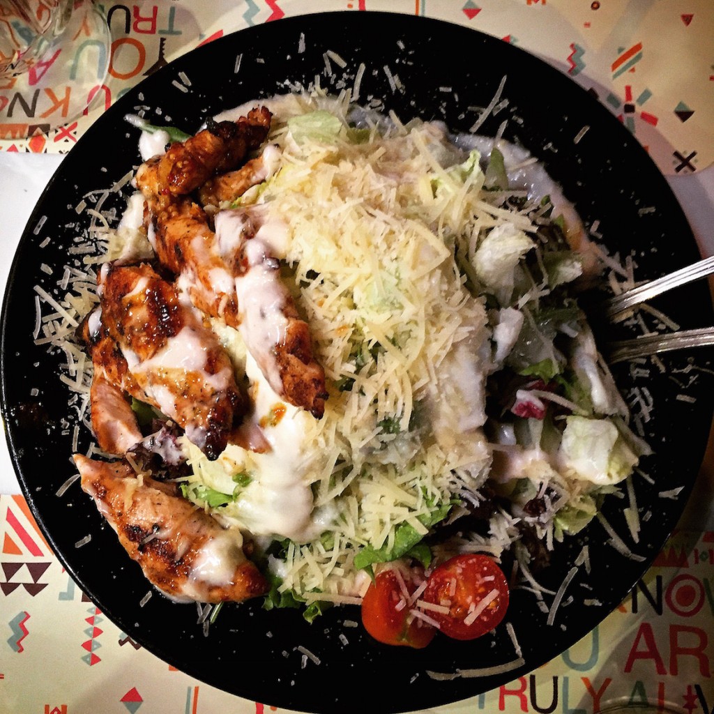 Caesar salad at Kozi's looks (and tastes) like nowhere else!