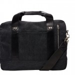 Black canvas "Traverse" laptop briefcase by TOMS.