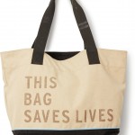 "This Bag Saves Lives" logo tote by TOMS.