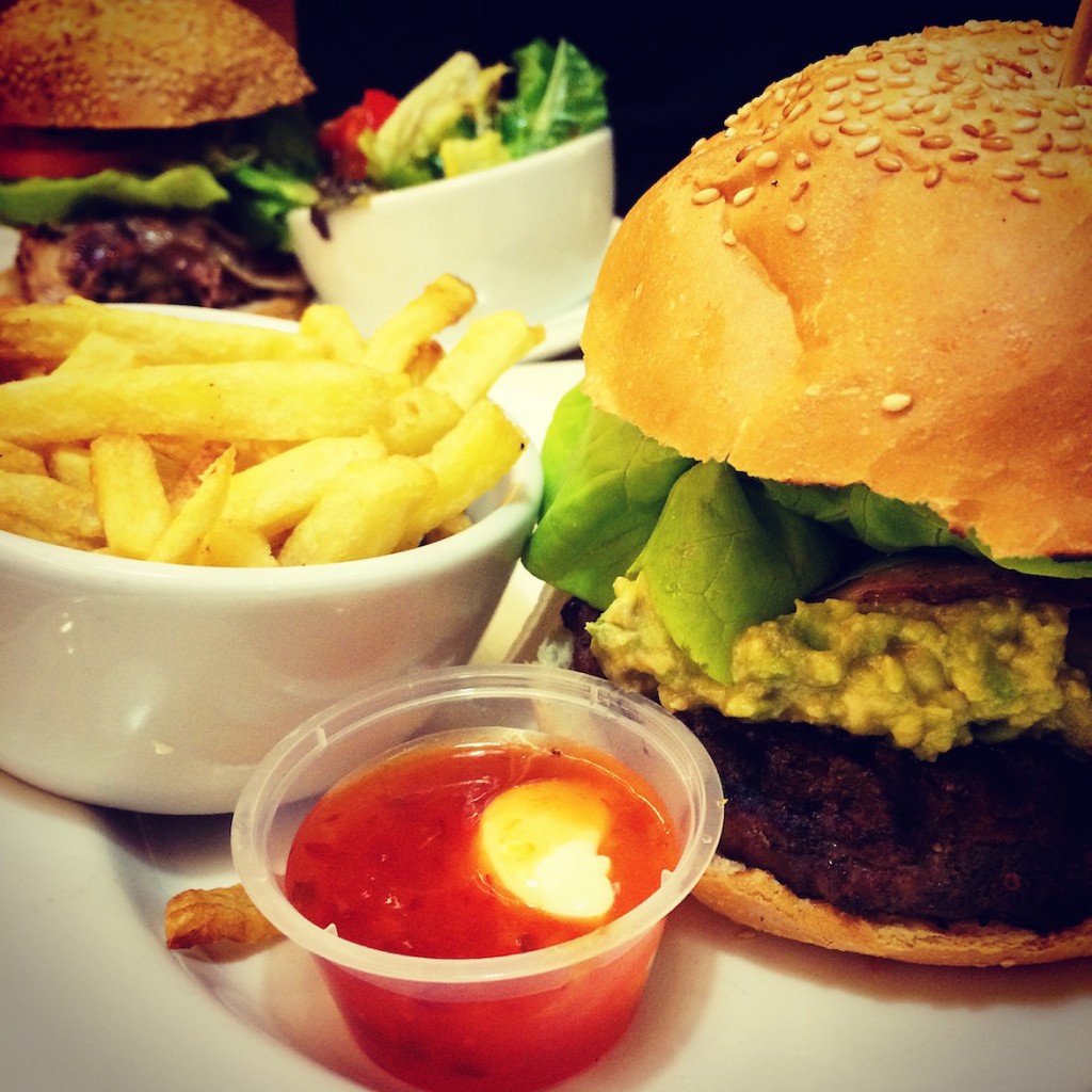 Avocado & bacon burger at GBK (Gourmet Burger Kitchen) at The Mall. No mercy!