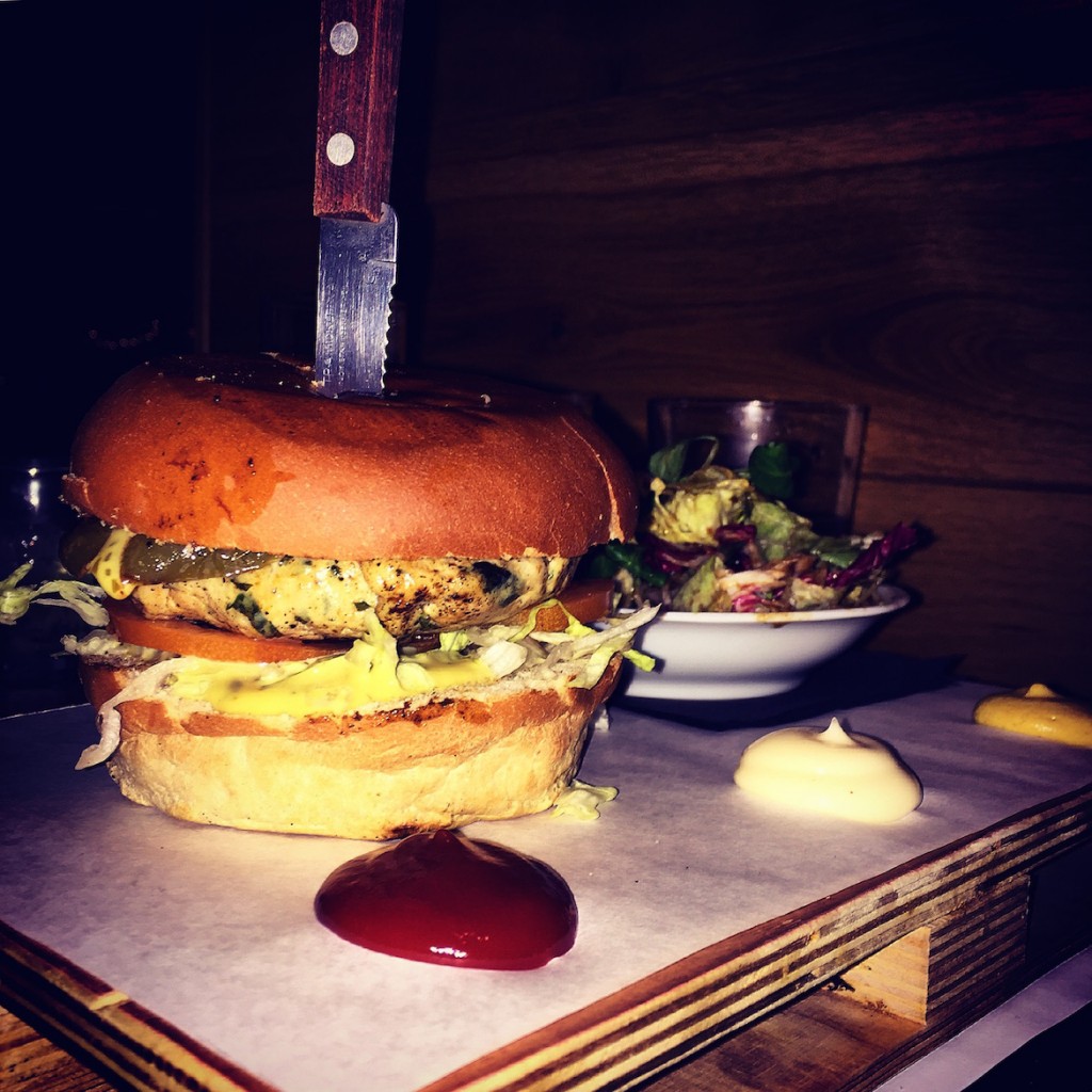 I killed the turkey burger at La Esquina, Kolonaki.