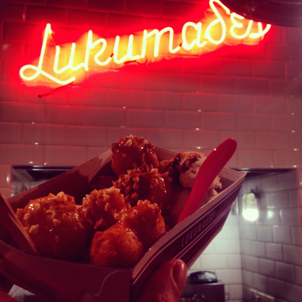 Loukoumades with honey, chestnuts & Kazan Dipi at Lukumades shop, Monastiraki.