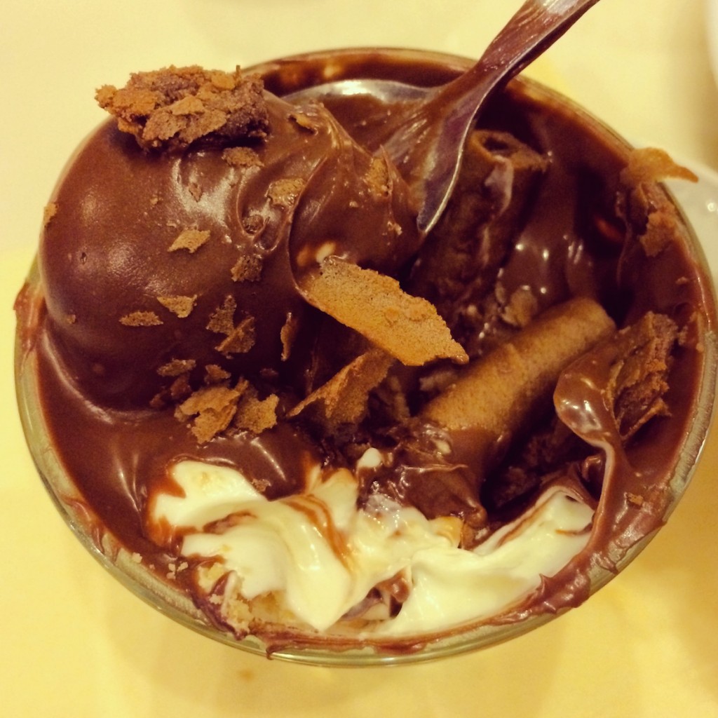 Cheesecake with nutella at Kozi's restaurant, Melissia.