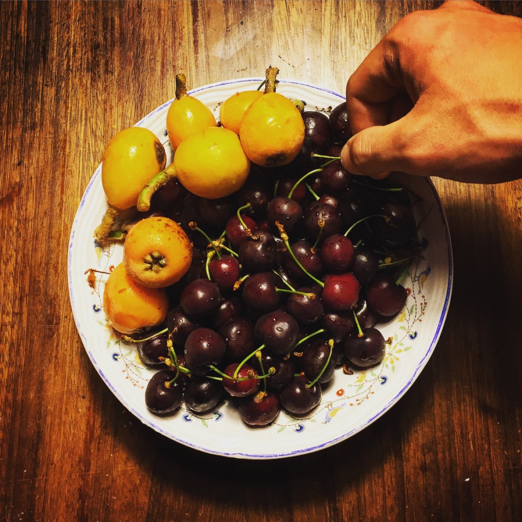 Greek loquats & cherries