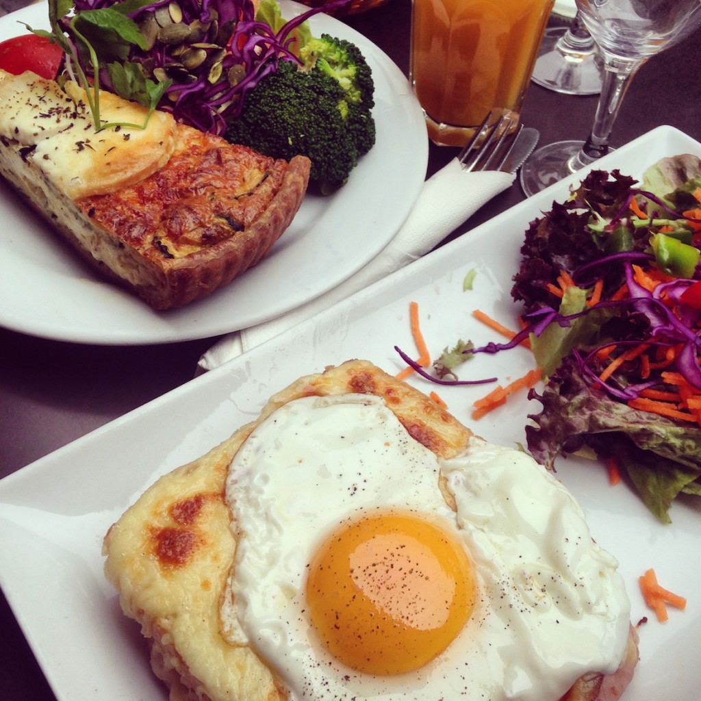 A great french breakfast of "croque madame" & "quiche lorrain" at Le Nemour, Paris