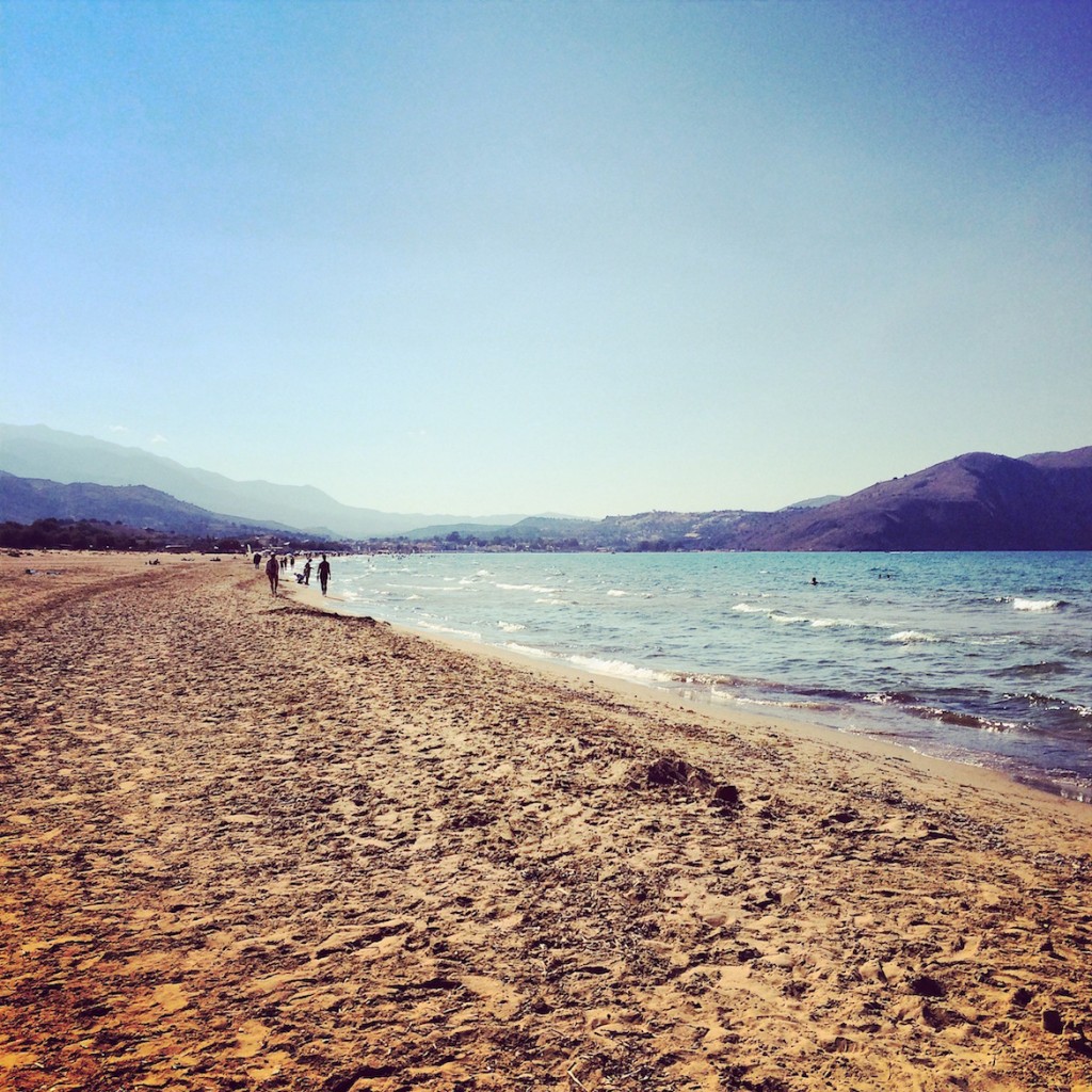 Long beach resembling Rio at Georgioupoli.