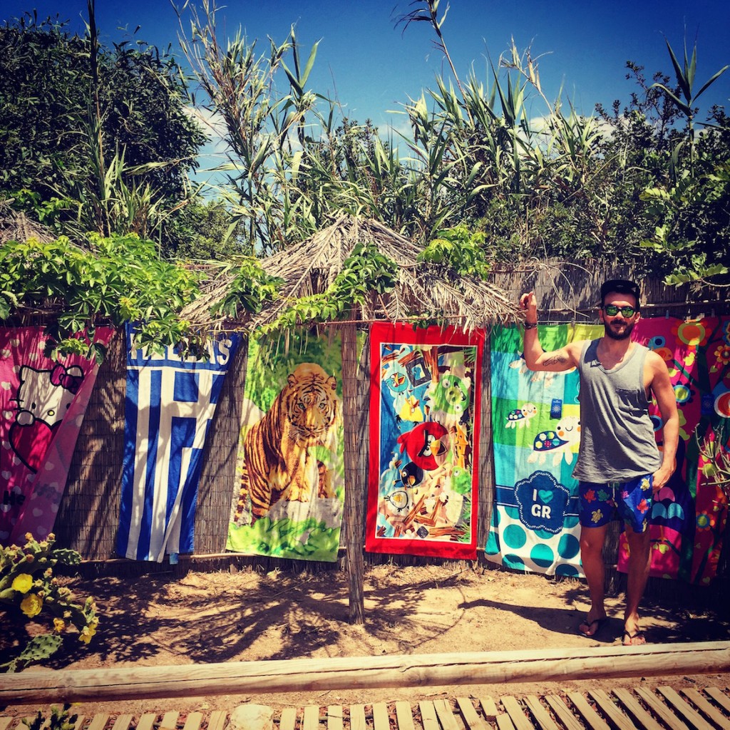 Celebrating holiday kitch at Elafonissi beach!