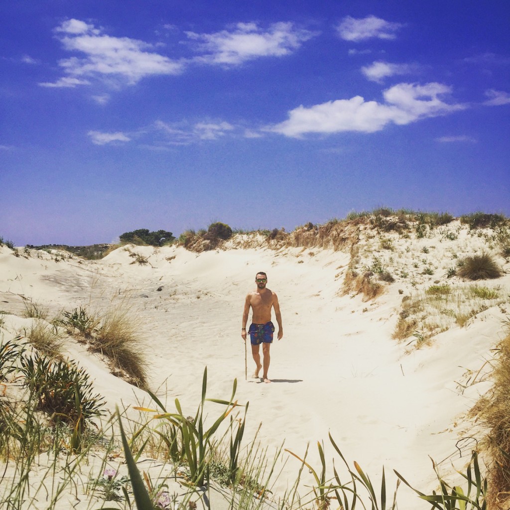 Playing "Planet of the Apes" at Elafonissi.