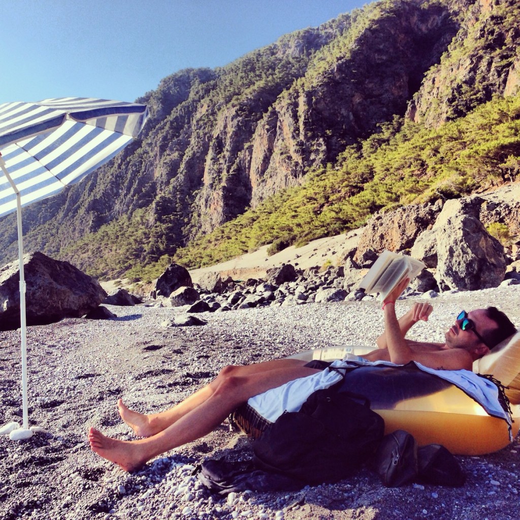 My own private beach library on Agios Pavlos, Sfakia.