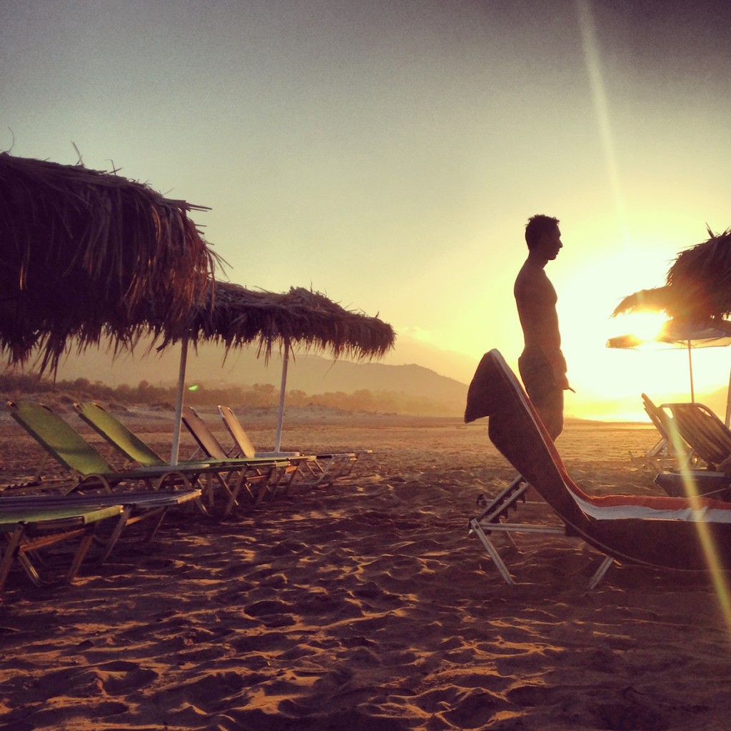 Vassilis contemplating the sunset...
