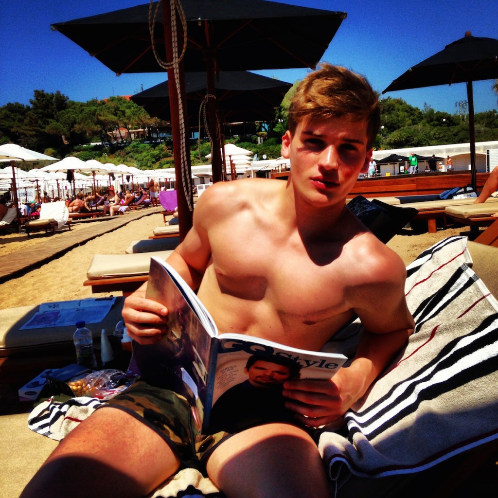 Top model & friend Ilias Avantiras at Astir Beach