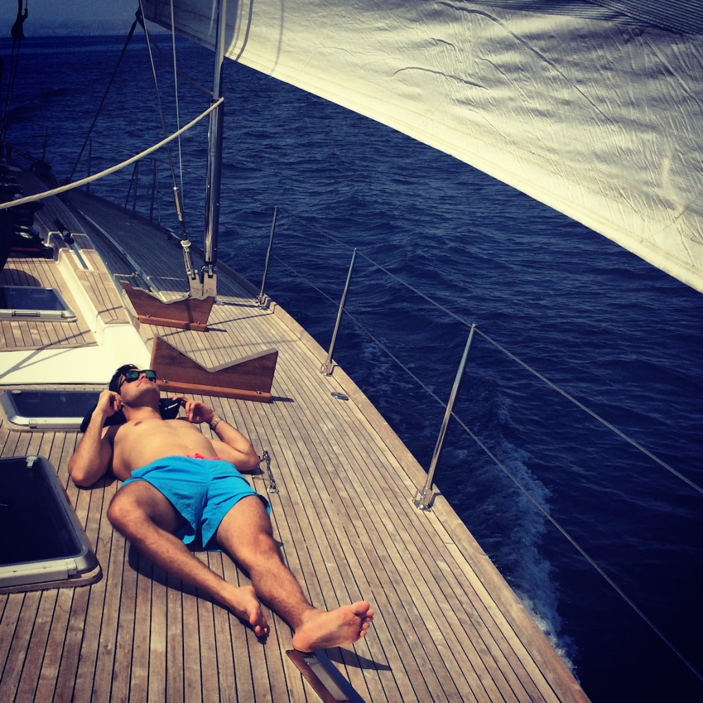 Sailing with friends along the Athens Riviera
