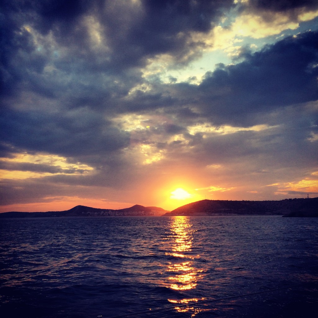 Breath-taking sunset from Agia Marina
