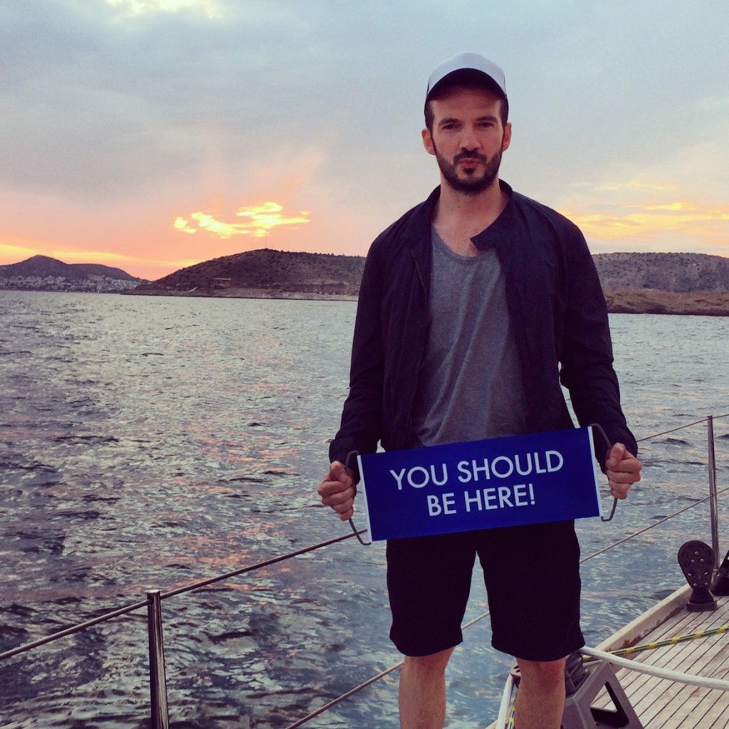 You should be here! (on a yacht outside Lagonissi)