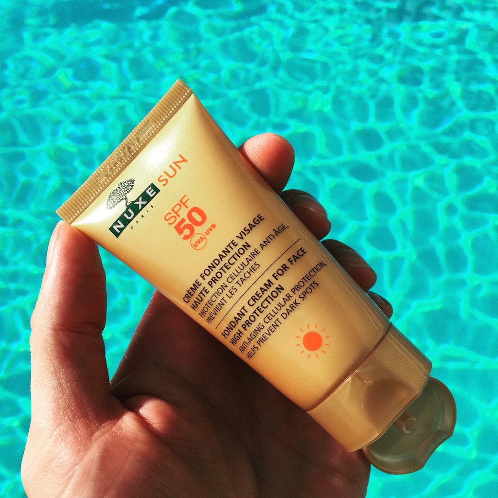 NUXE SPF50 fondant cream for face --- Anti-ageing protection + helps prevent dark spots.