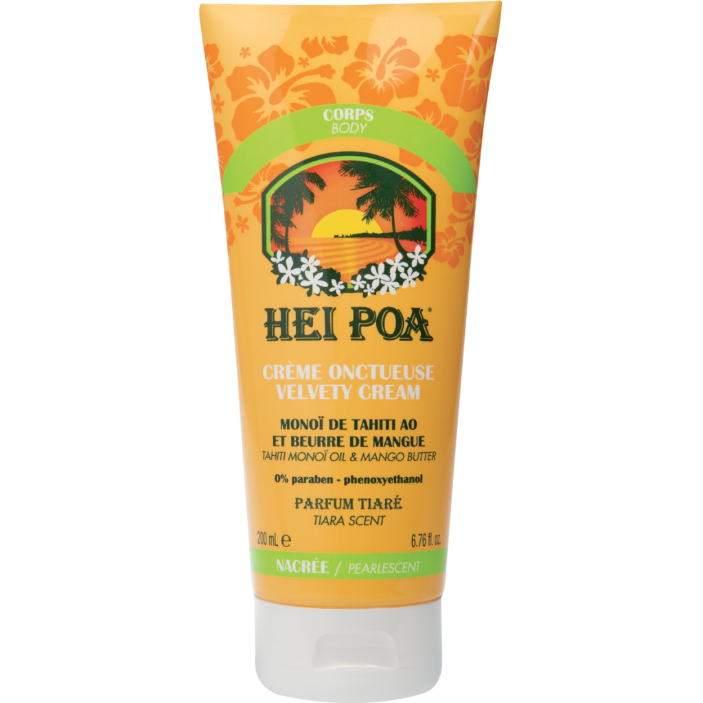 Hei Poa velvety body cream with Tahiti Monoi Oil & mango butter - Tiara flower scent