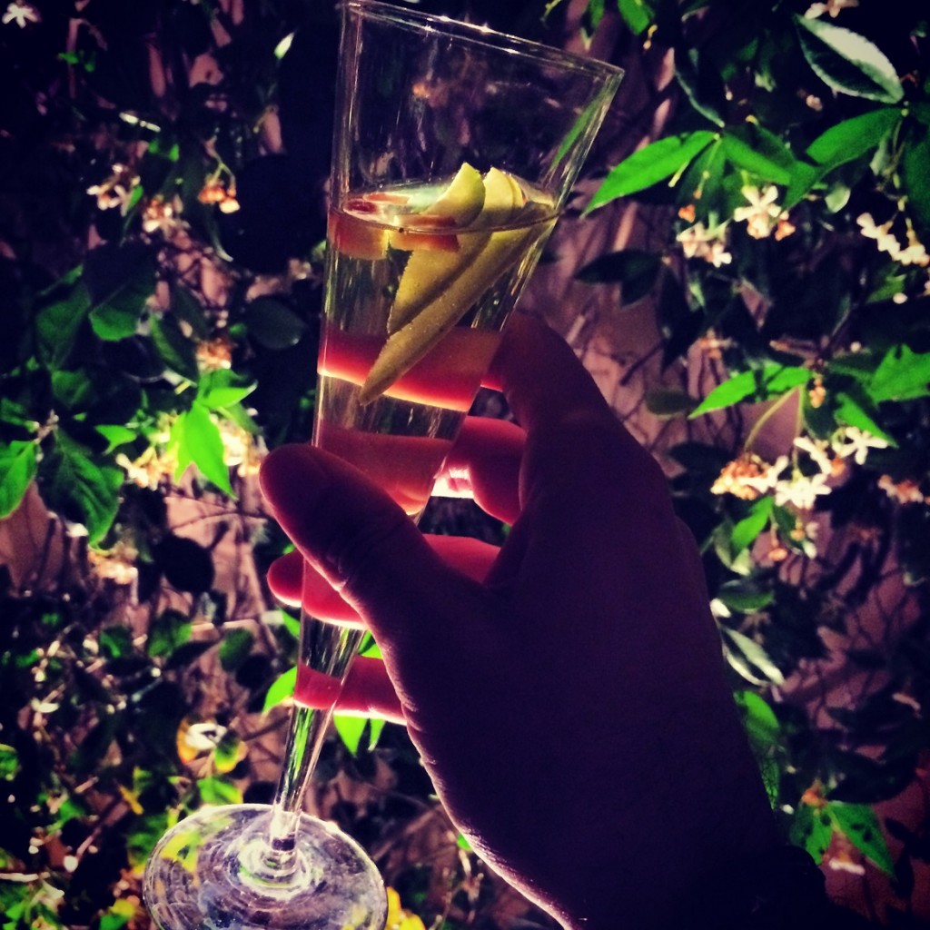 Summer-ish Champaign with fruits at Margi Hotel, Kavouri
