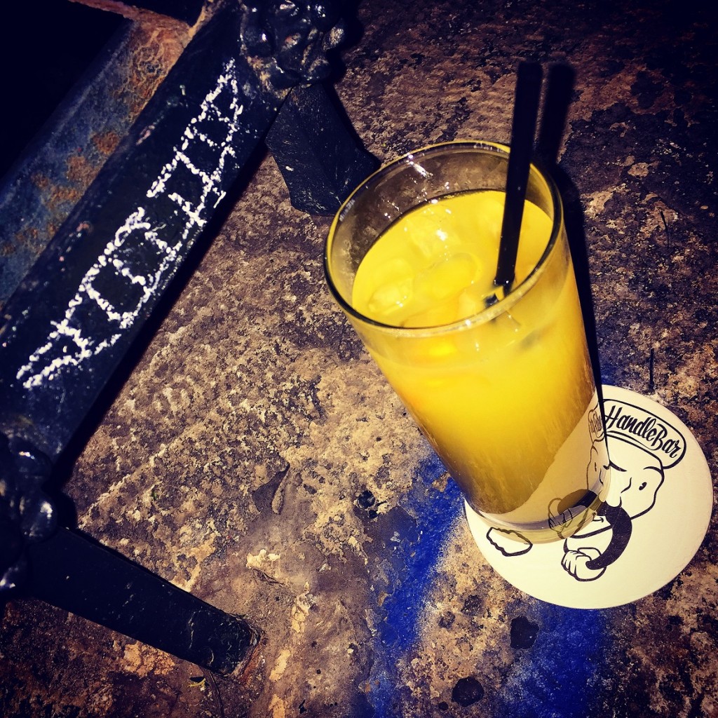 a plain vodka with orange juice at the bohemian Handle Bar