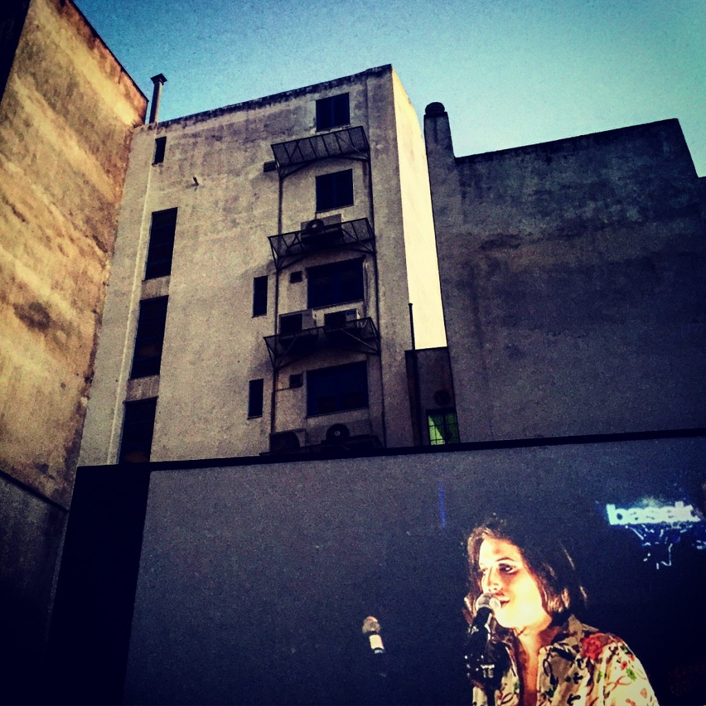 The urban garden of Art Ecran cinema.