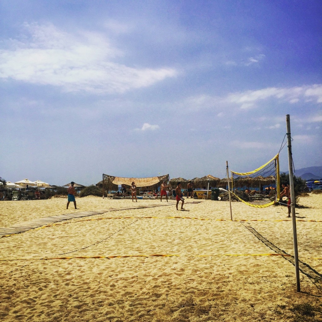 Agios Prokopios, the best (but also busiest) beach of Naxos. Try it off-season...