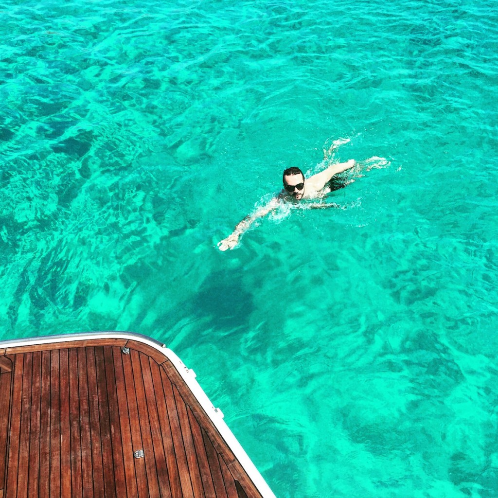 ...and the amazing turquoise waters of Mykonos.