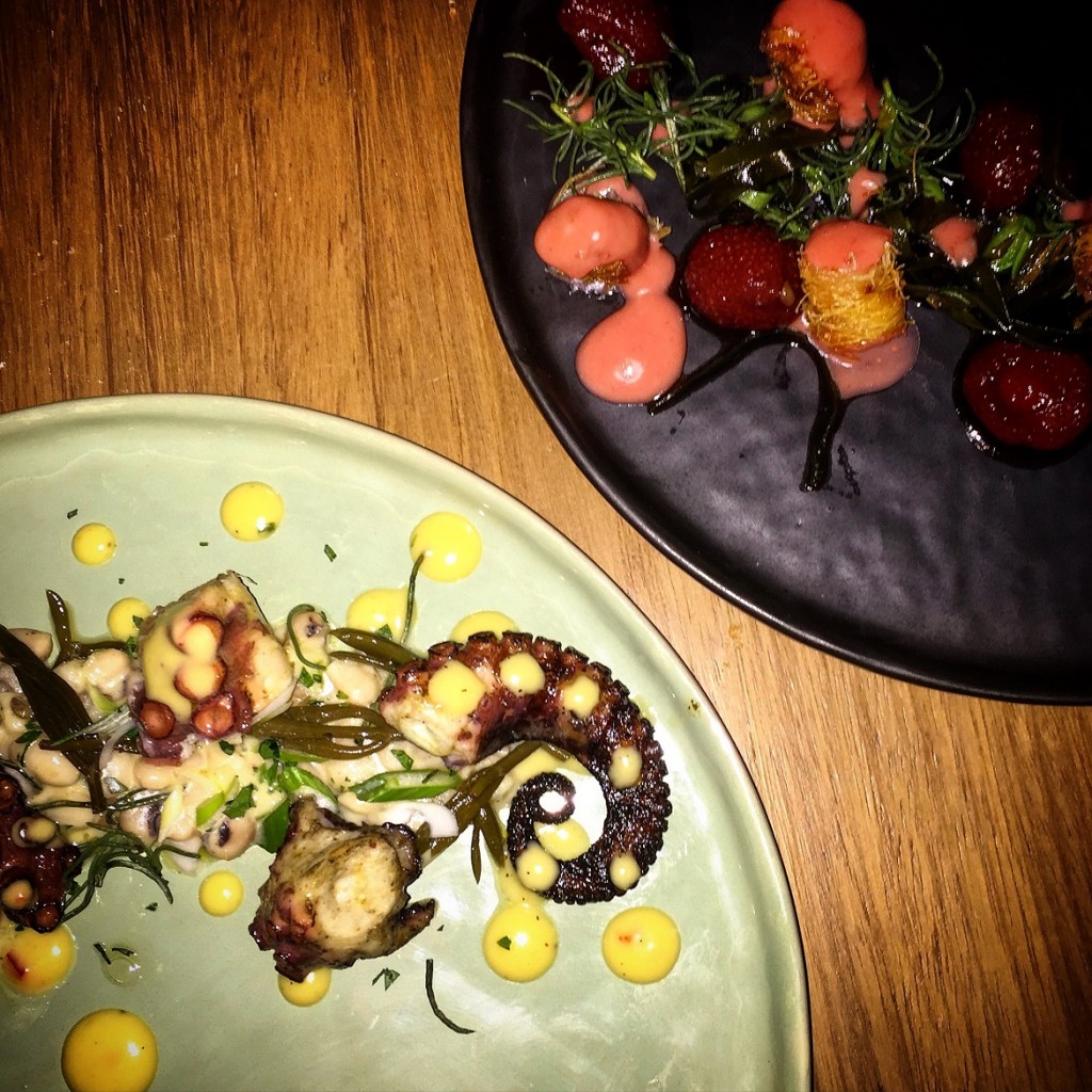 Fusion starters at Inyama best new-entry restaurant.