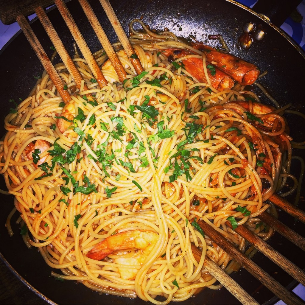 Plus a #foodporn spaghetti with shrimps at the same place.