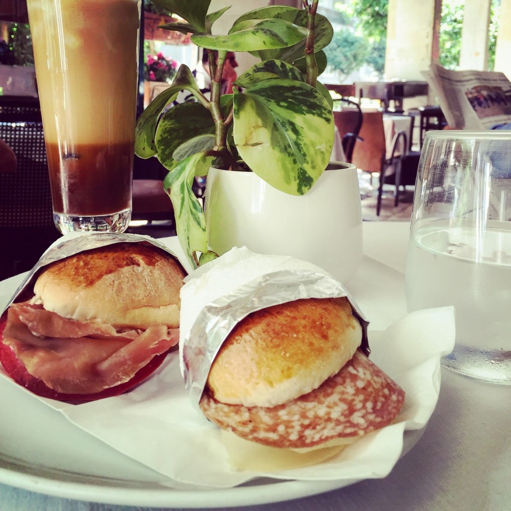 Starting the day with italian coffee & a couple of delicious brioches...