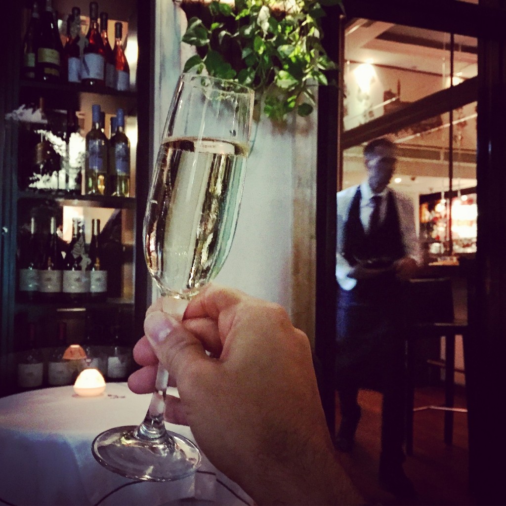 Unwinding with a glass of prosecco wine after a full hectic day. Cheers to me!