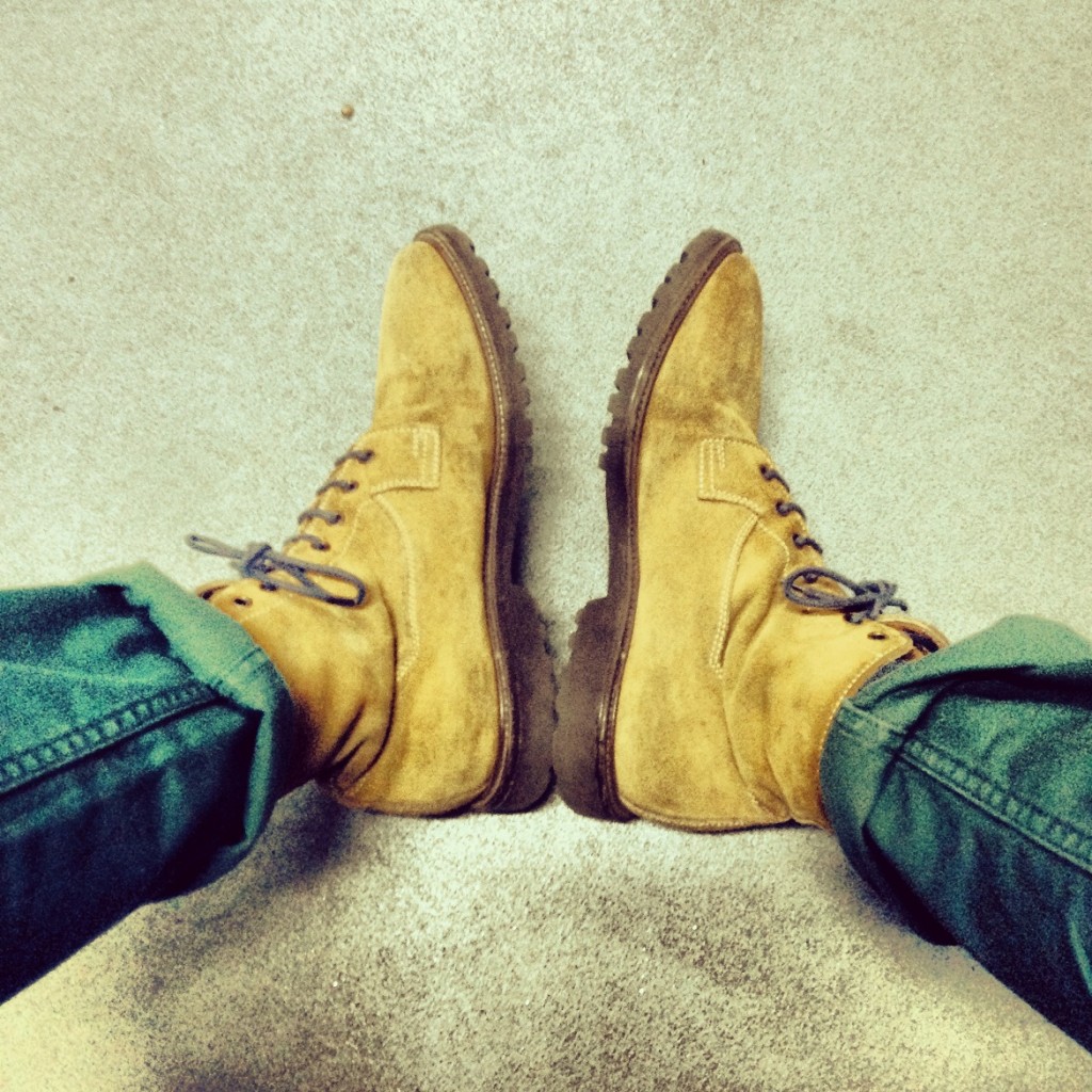 Beautiful cognac-color working boots by Brunello Cucinelli.