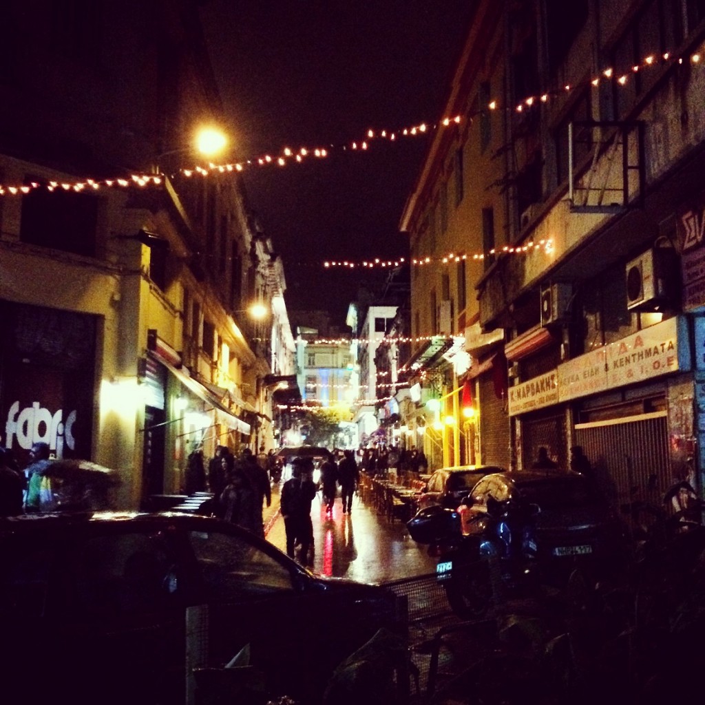 The nightlife mecca of Valaoritou street area...