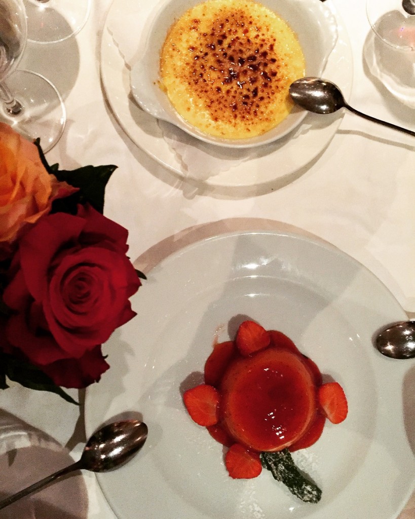Don't pass the desserts at Aurelio: crema catalana & strawberry panna cotta!