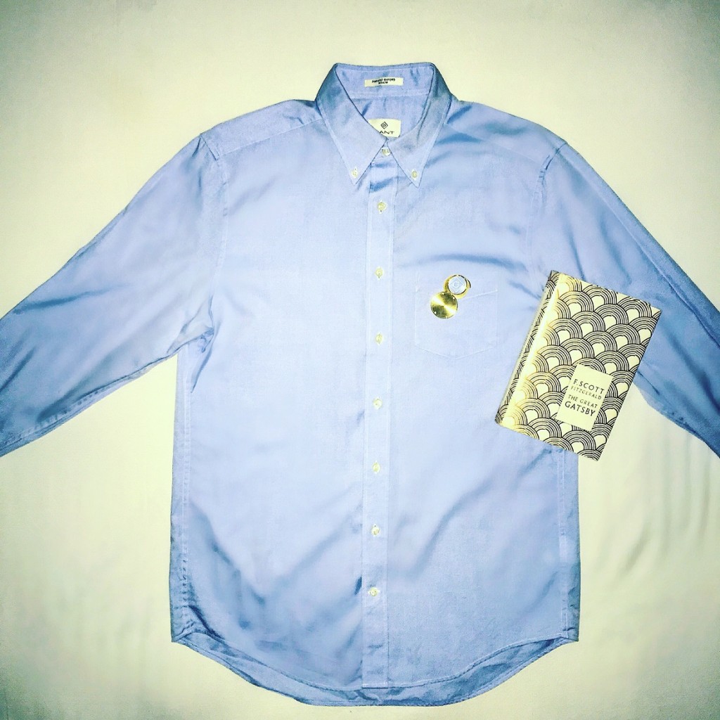 An all-time-classic plain blue shirt by GANT.