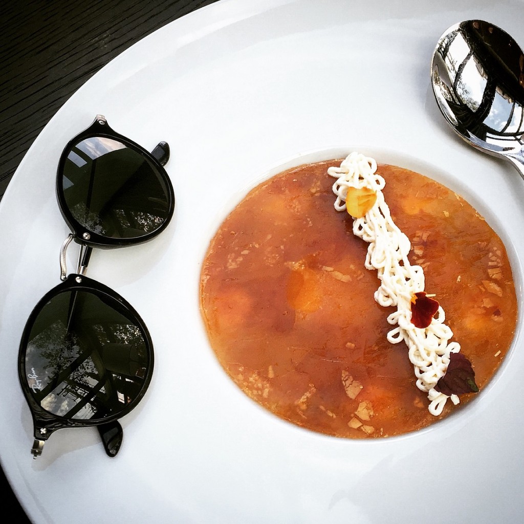It know doesn't look like it but this is actually a delicious orange pie with crispy caramel on top & vanilla ice-cream hidden underneath... #sweettooth