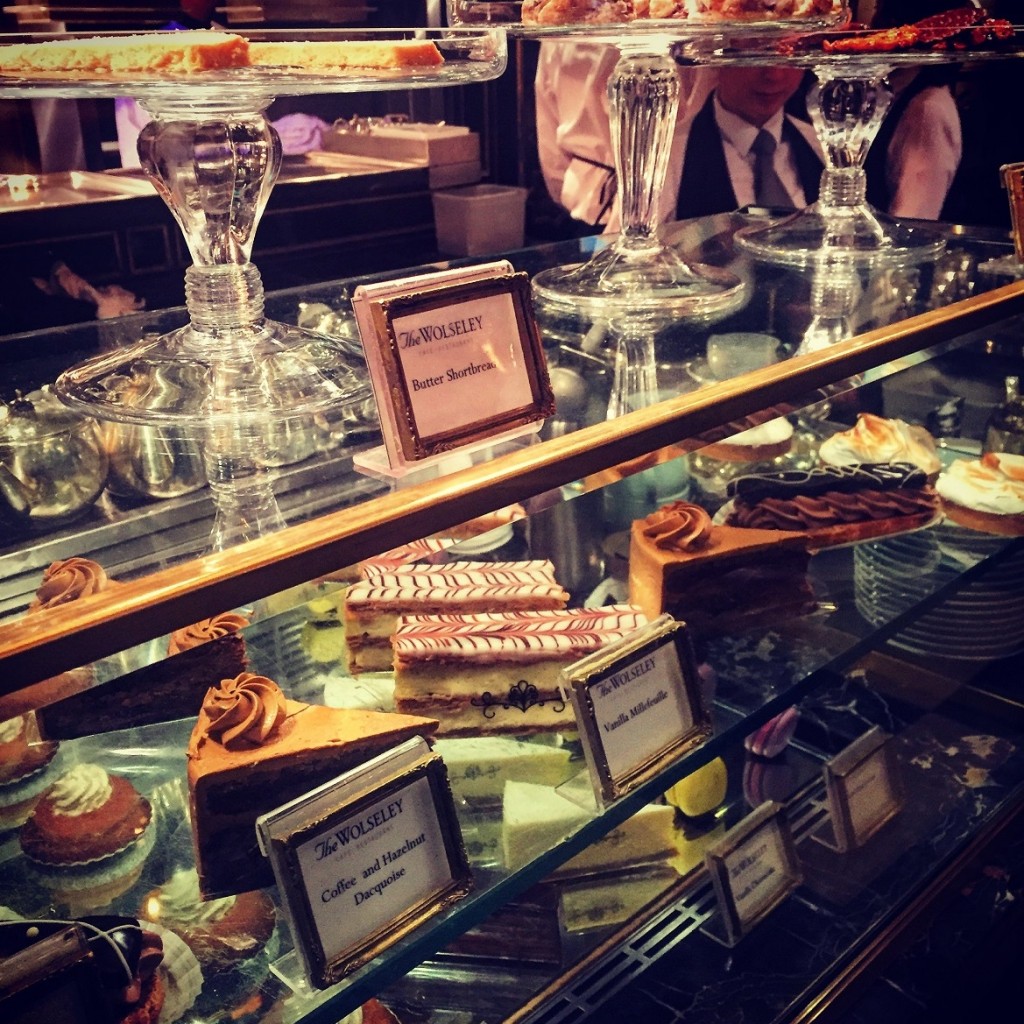 The amazing desserts selection at The Wolseley!